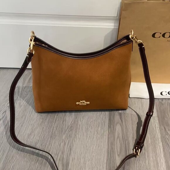 Coach Vintage Brown Mini Suede Bag, Size 31*23.5*10.5 cm - Picture 4 of 9